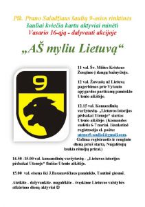 2016 02 16 Aš myliu Lietuvą